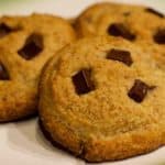 Keto Chocolate Chip Cookie Recipe Closeup Wide