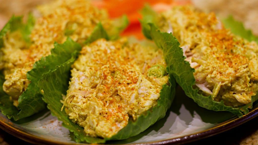 Keto Curry Chicken Salad Recipe Closeup