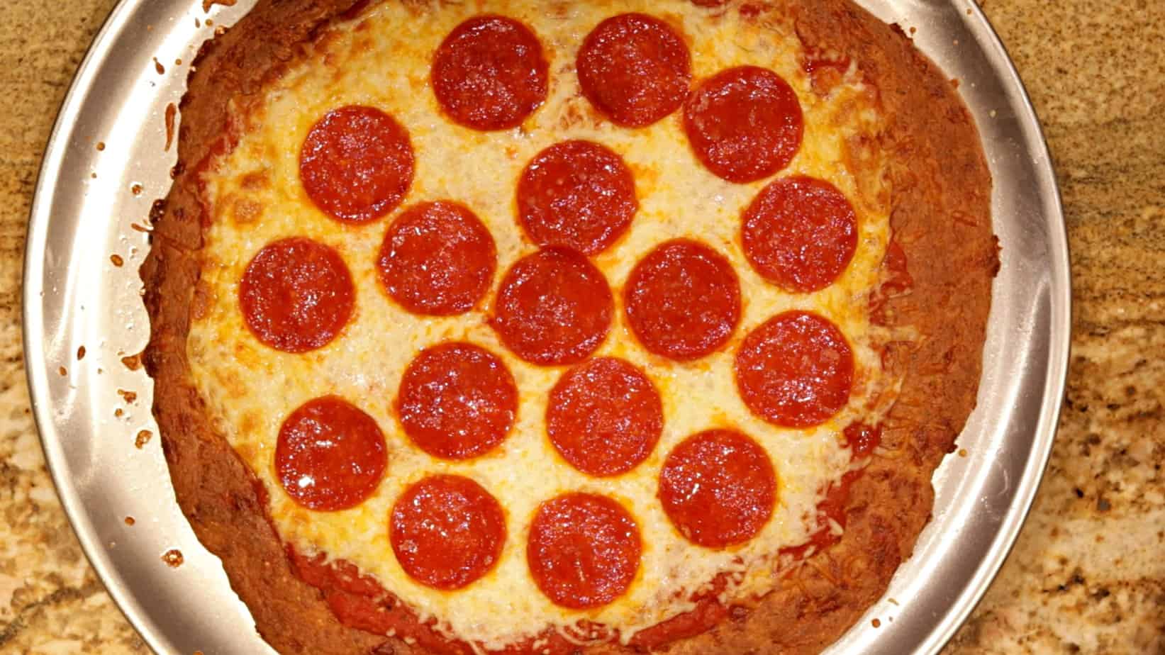 Keto Pepperoni Pizza Whole
