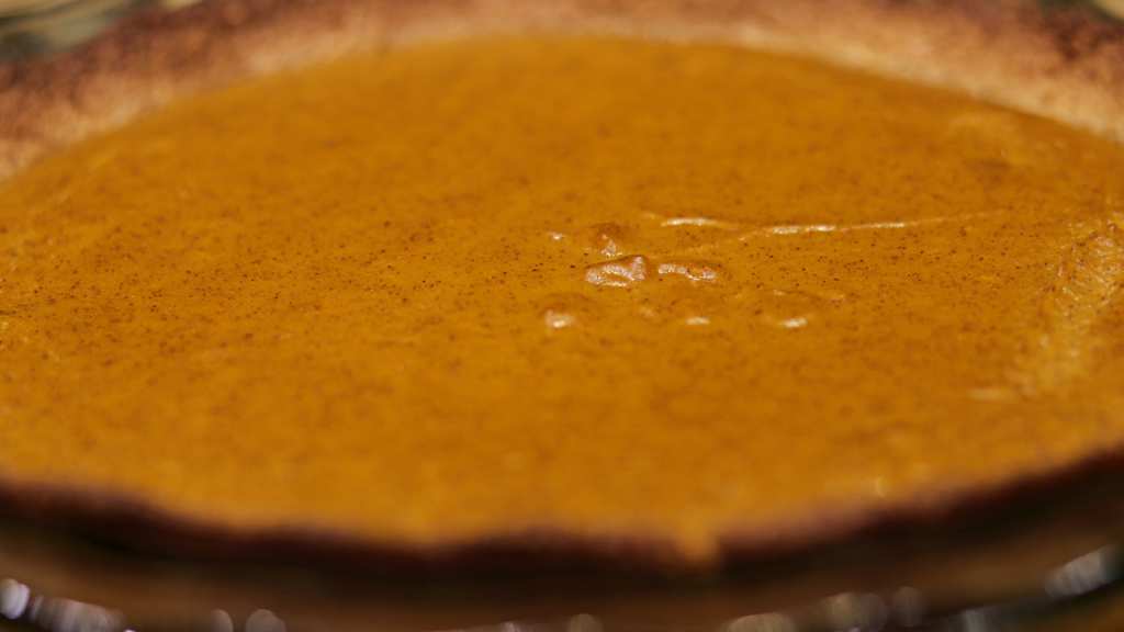 Keto Pumpkin Pie Recipe Wide Closeup