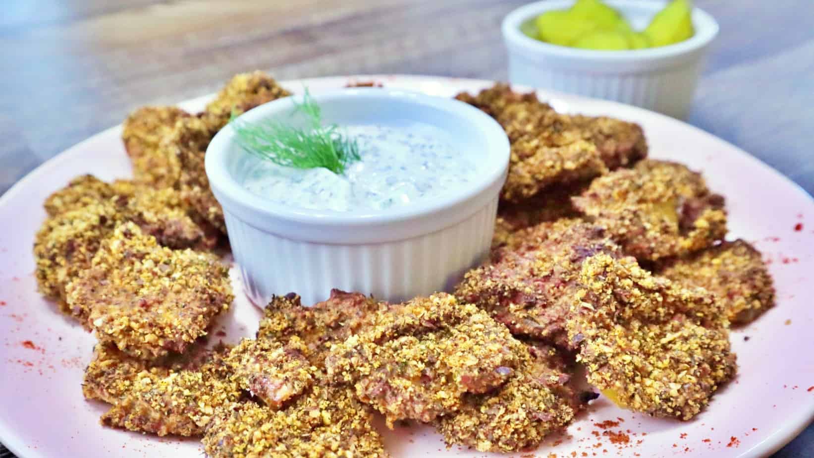 Keto Air Fried Pickle Chips Recipe