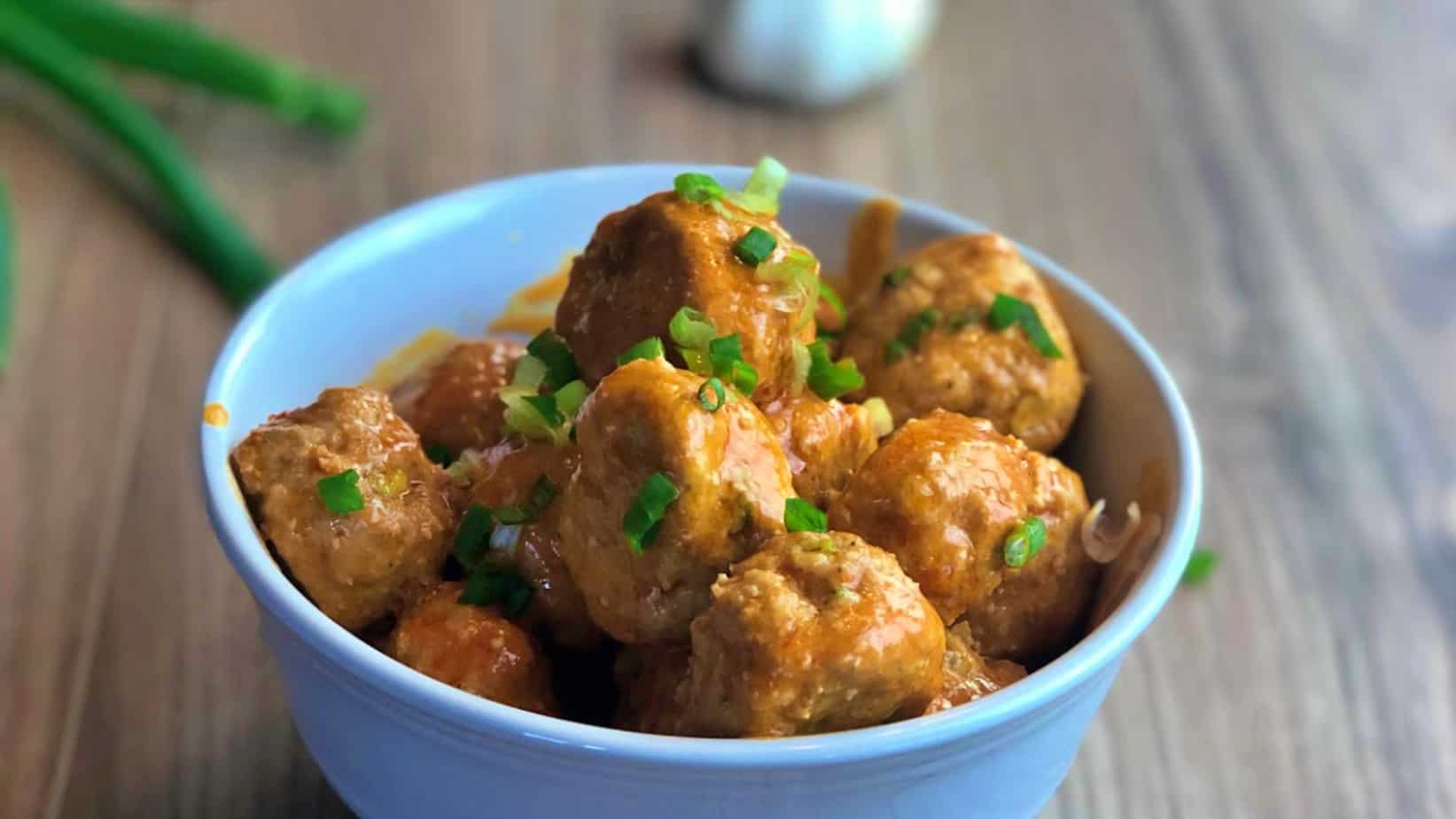 Keto Buffalo Chicken Meatballs Recipe Image